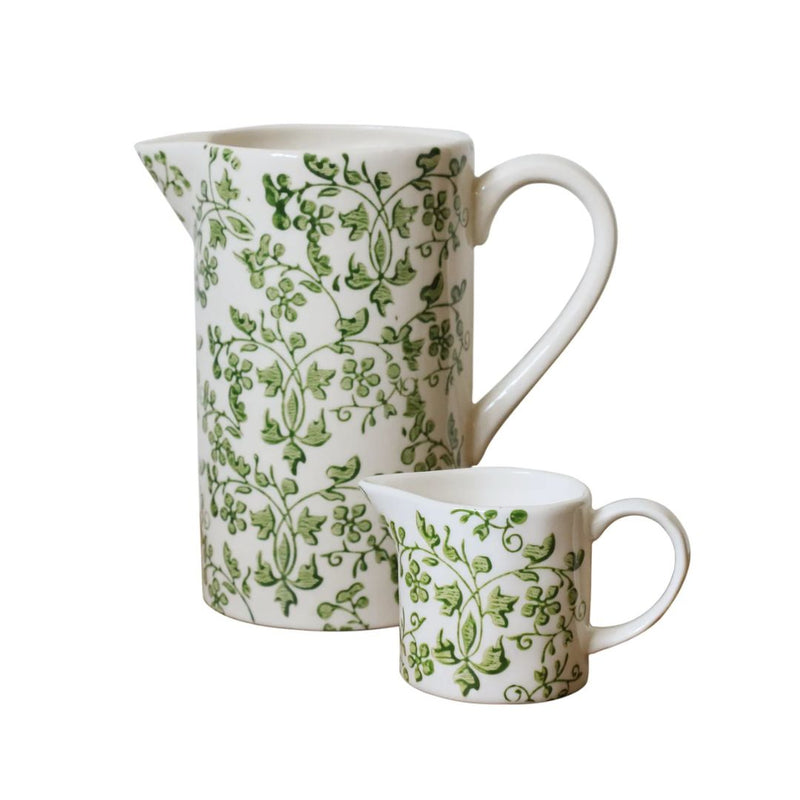 Florentine Verde Handpainted Jug - Green