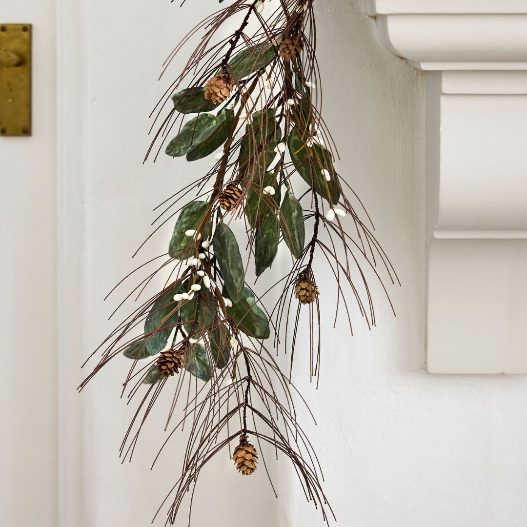 White Berry & Pinecone Swag - Large