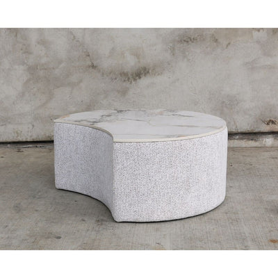 Laura Coffee Table: Chenille - Dove