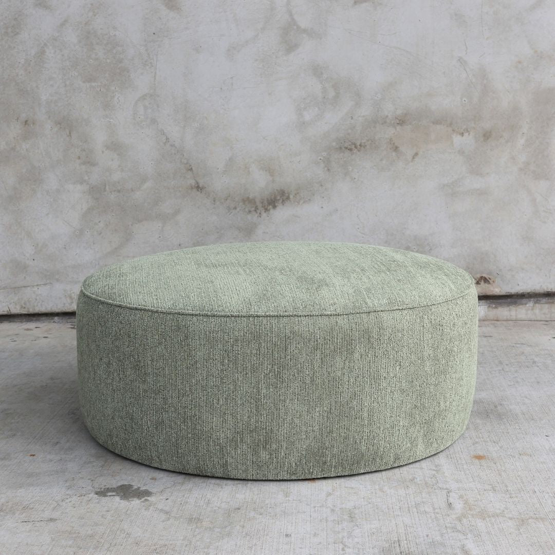 Laura Ottoman: Chenille - Sage Green