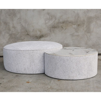 Laura Coffee Table: Chenille - Dove