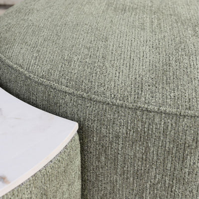 Laura Ottoman: Chenille - Sage Green