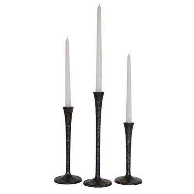 Forged Gothic Style Candlestick: Bronze - Short