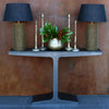 Luggate Steel & Black Marble T Console