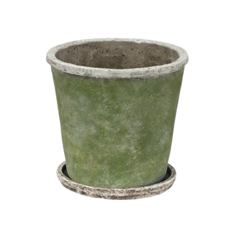 Evergreen Plant Pot & Saucer - Large