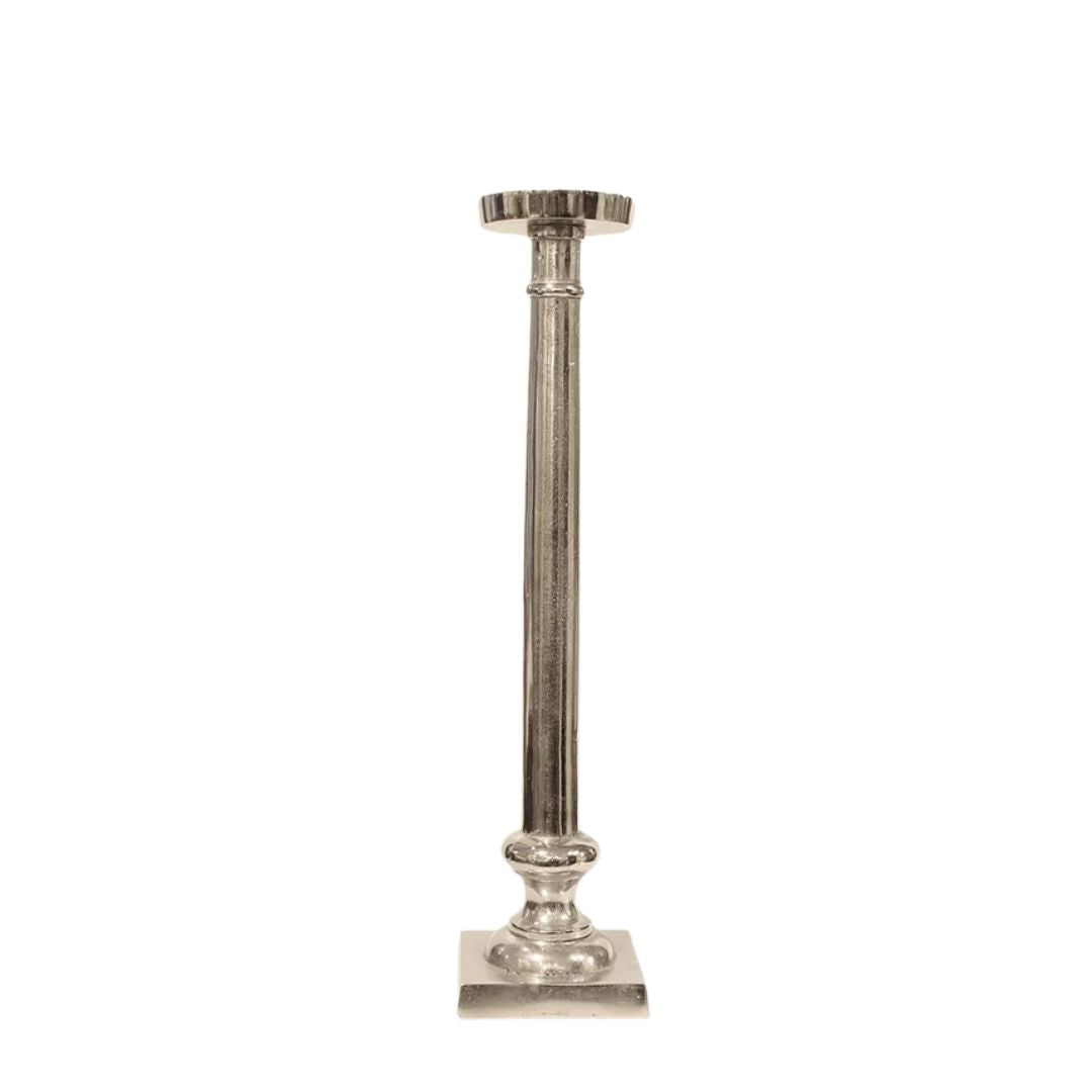 Como Candlestick: Silver - Medium