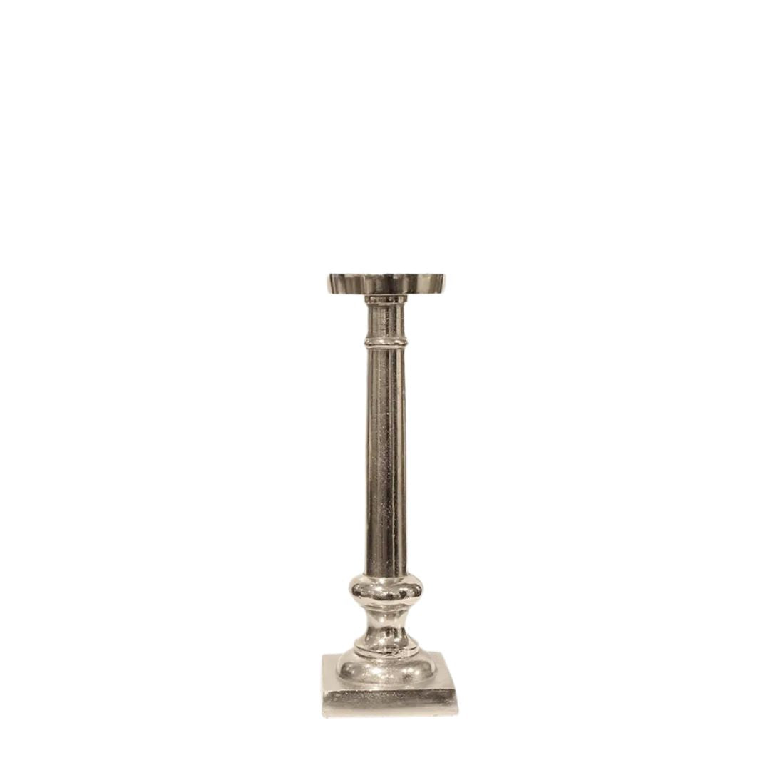 Como Candlestick: Silver - Small
