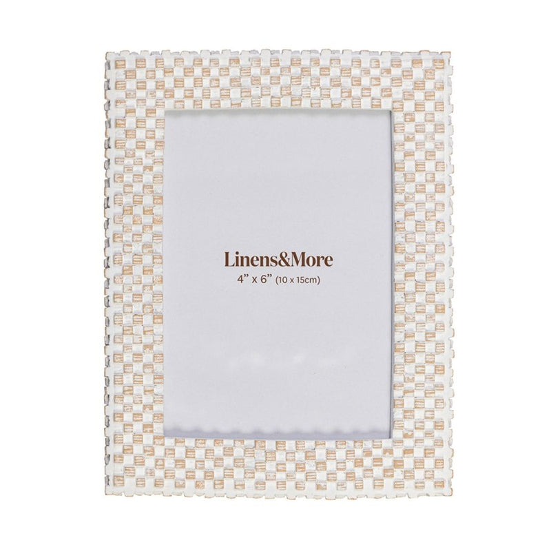 Square Gold/Cream Photo Frame - 5x7"