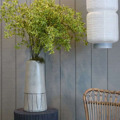 Iris Slab Vase with Vertical Stripe