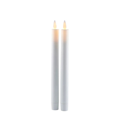 Sirius Sara Tall Taper LED Candle: White - Set of 2