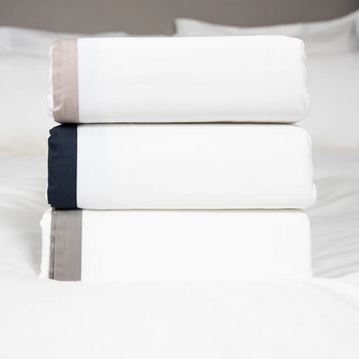 Ribbon Navy Duvet Set - Queen