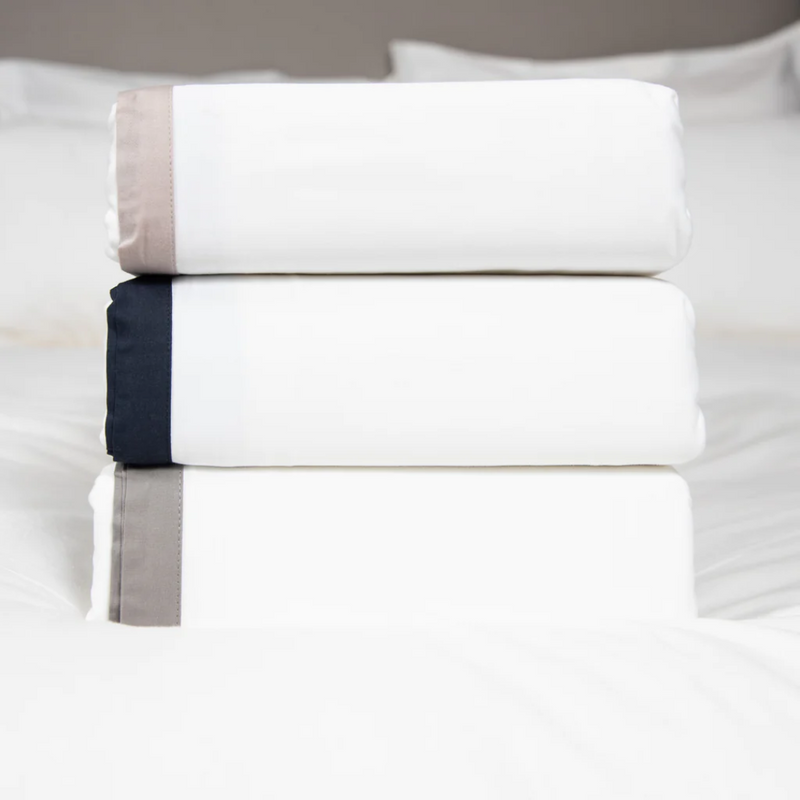 Ribbon Navy Duvet Set - Queen