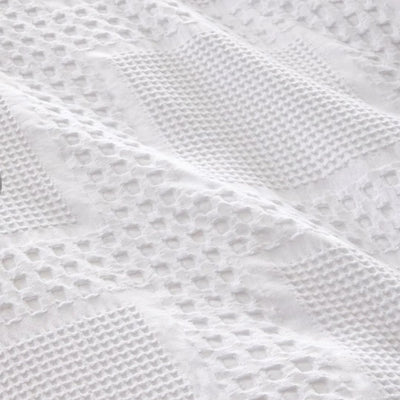 Dreams Waffle White Duvet Set - King/2Pillow