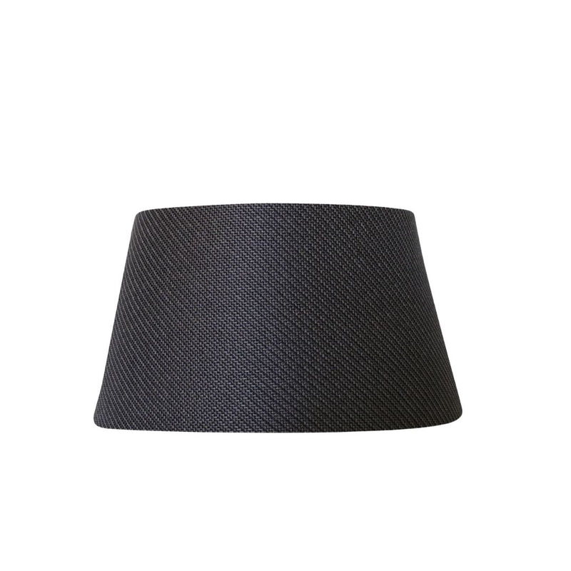 Woven Charcoal Tapered Drum Lampshade - 46cm