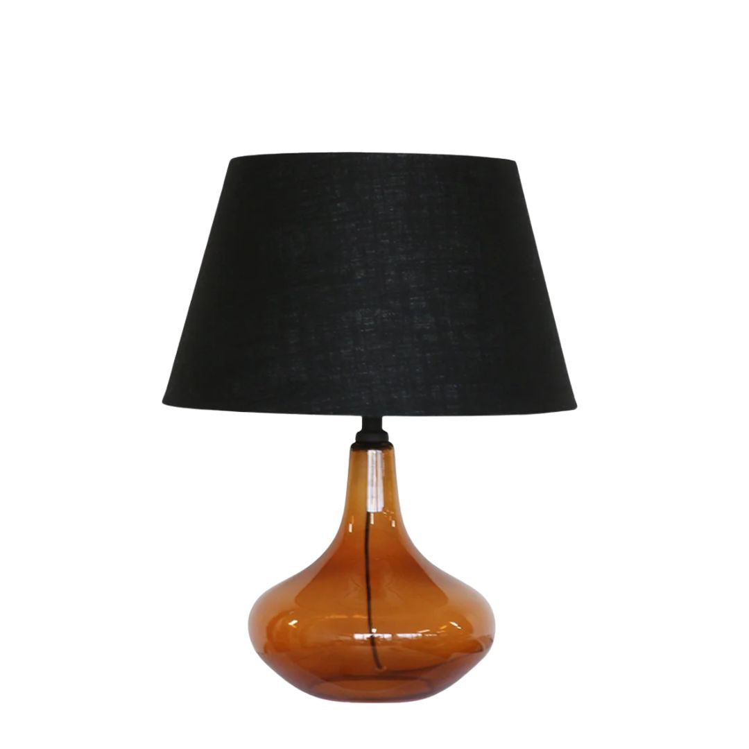 Amber Glass Table Lamp Base