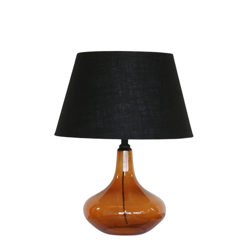 Amber Glass Table Lamp Base