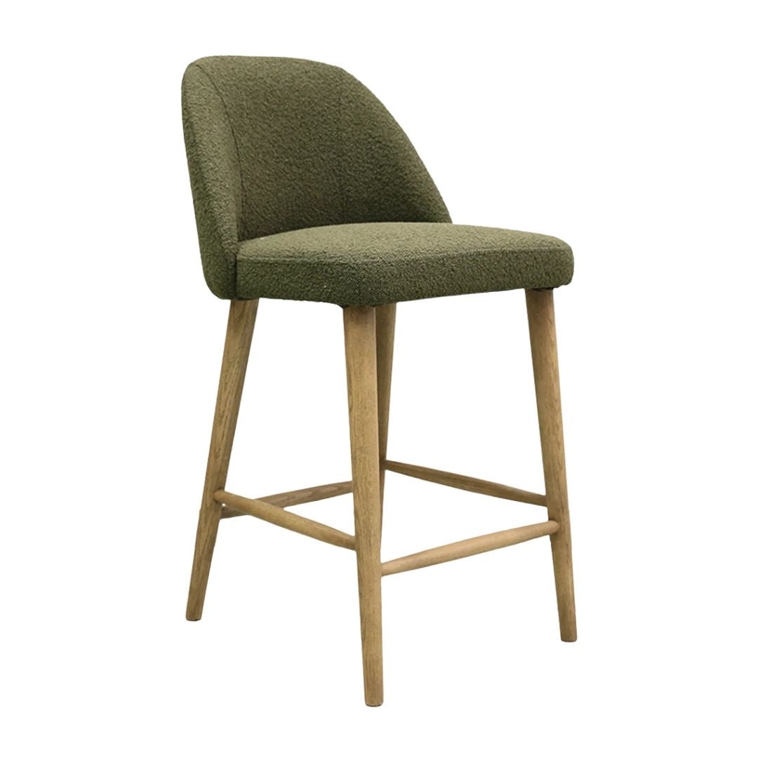 Roma Sherwood Boucle Oak Barstool