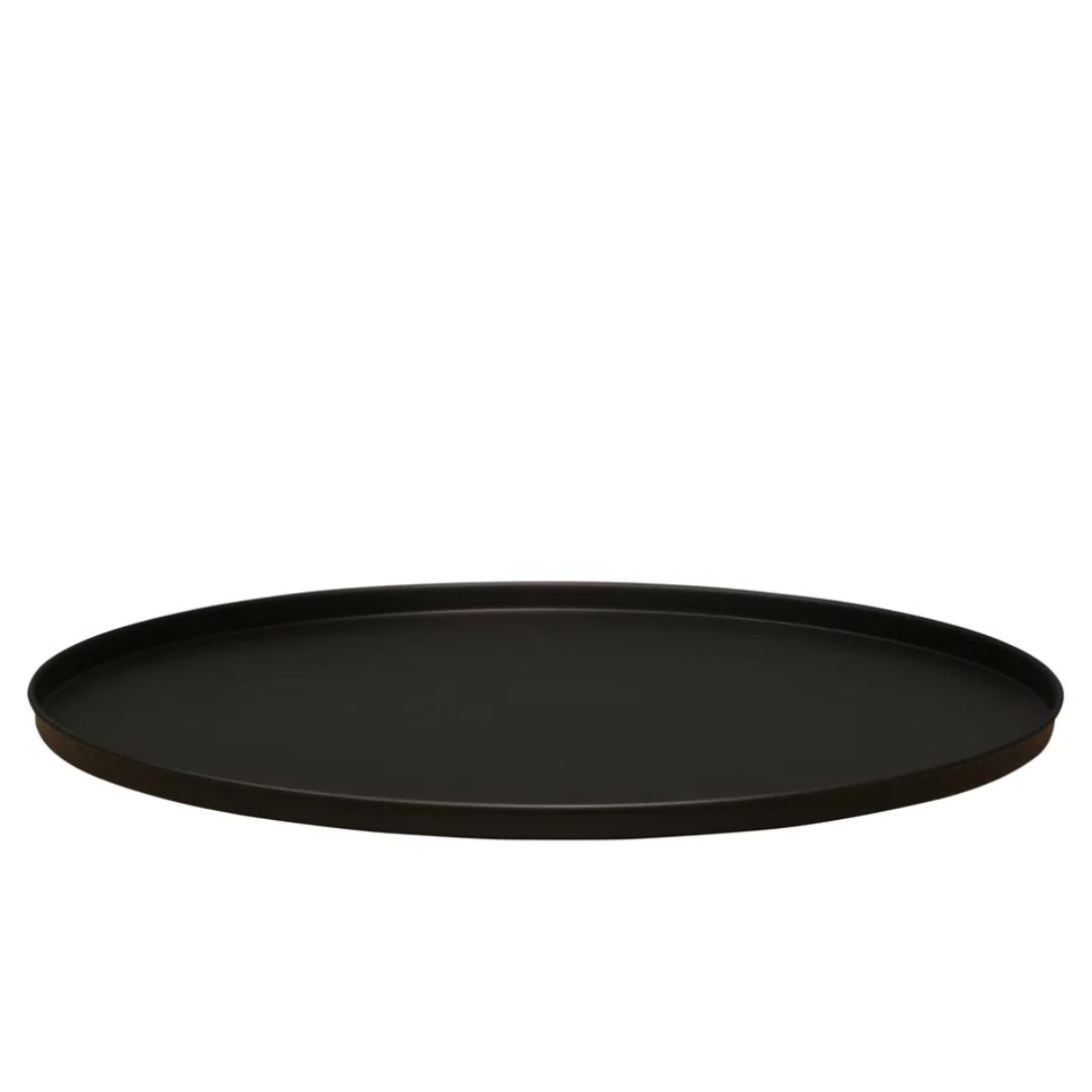 Studio Round Ottoman Tray: Black
