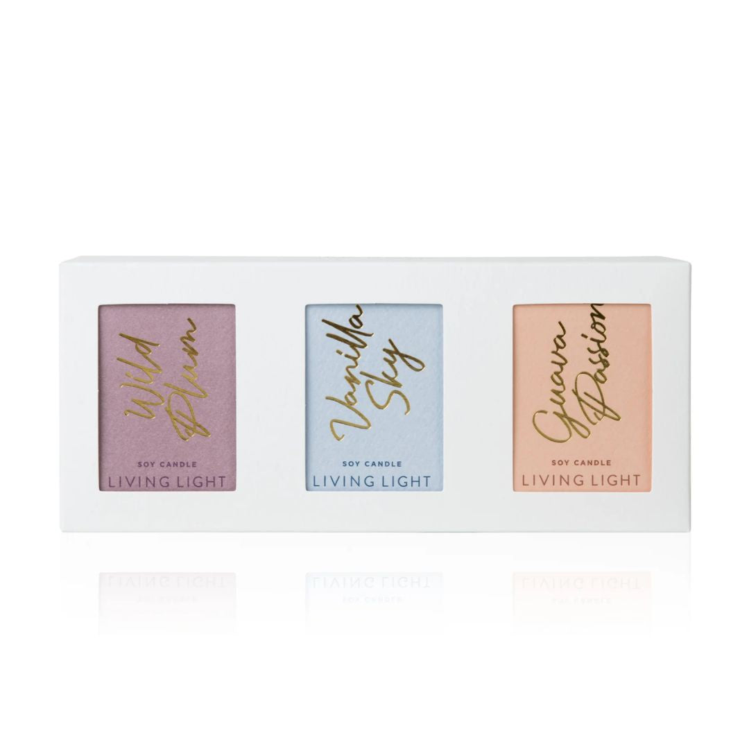 Triple Mini Soy Gift Set: Wild Plum, Vanilla Sky & Guava Passion
