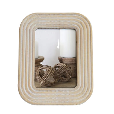 Wooden Photo Frame with Ridged Detail - 5x7"