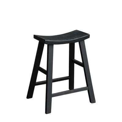 Scandi Elm Bar Stool: Matte Black