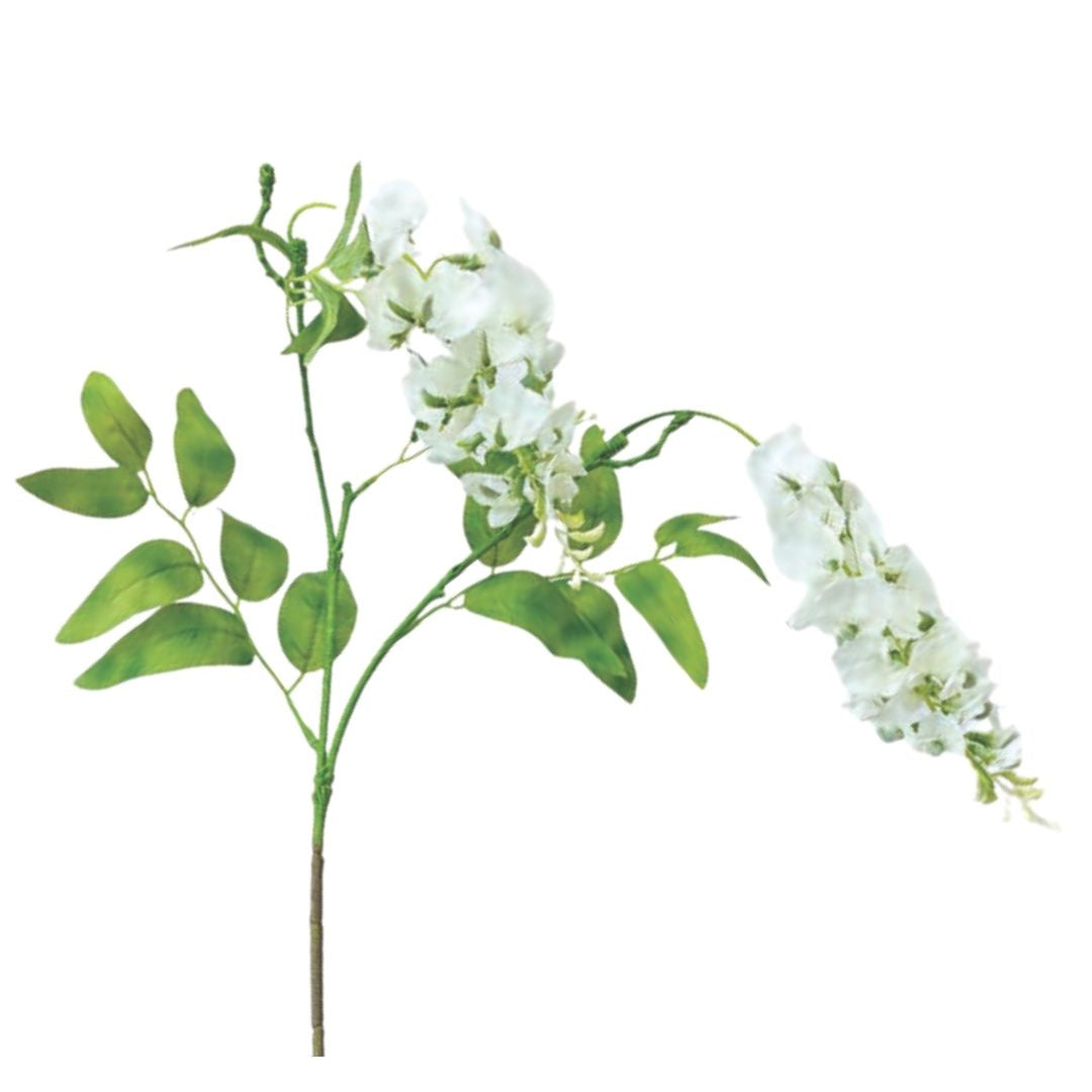 Wisteria Spray 22" - Cream/Green