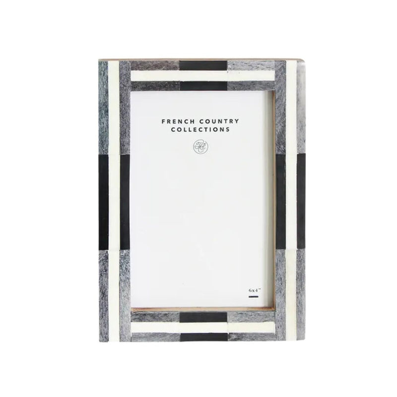 Charcoal Stripe Photo Frame - 4x6"