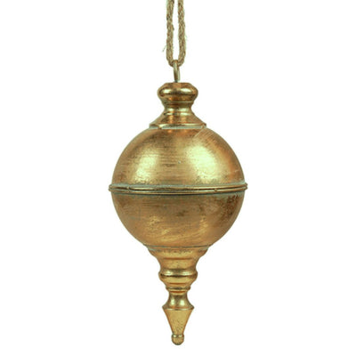Over-sized Antique Gold Metal Finial Hanging Decor
