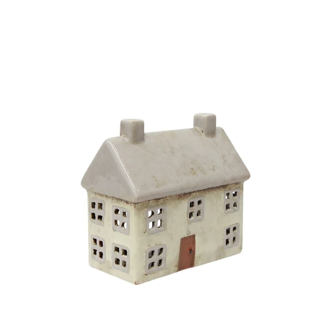 Alsace Tea Light Cottage: Light Grey