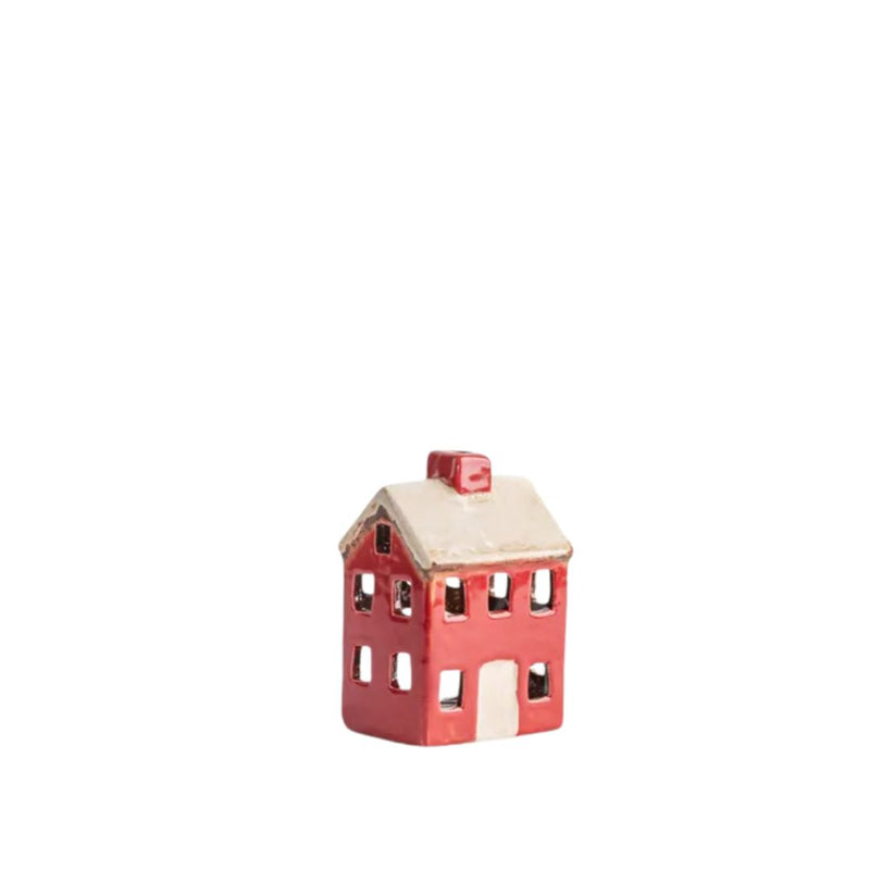 Alsace Petite Tea Light Chalet: Red Cream