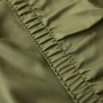 Bamboo Cotton Fitted Sheet: Olive - Queen