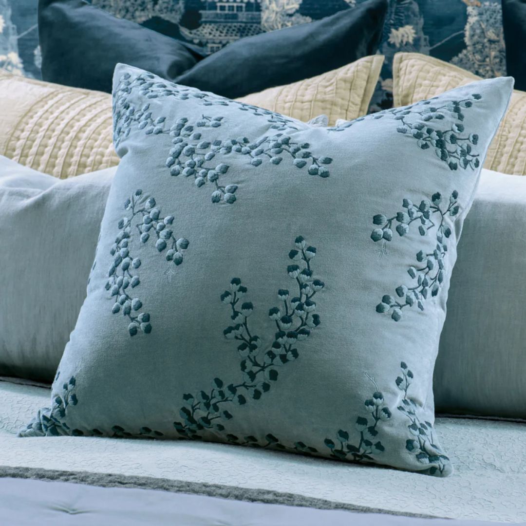 Chaya Smoke Blue Cushion - 60x60