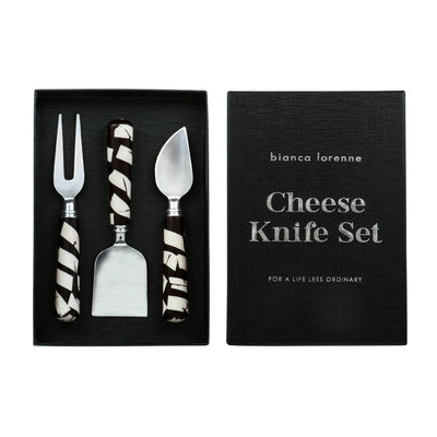 Cheese Knife Set - Black/White