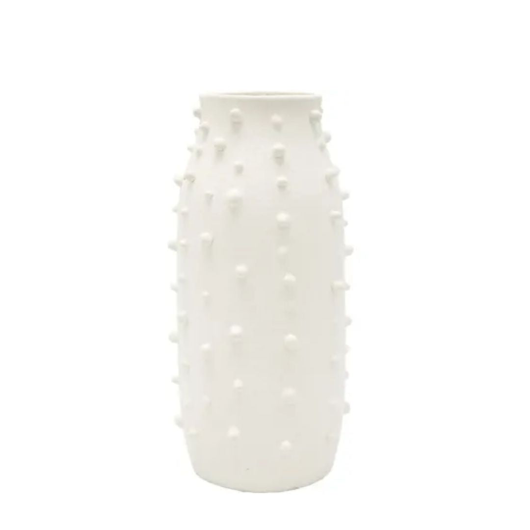 Dotti Ceramic Vase: White - 22x48