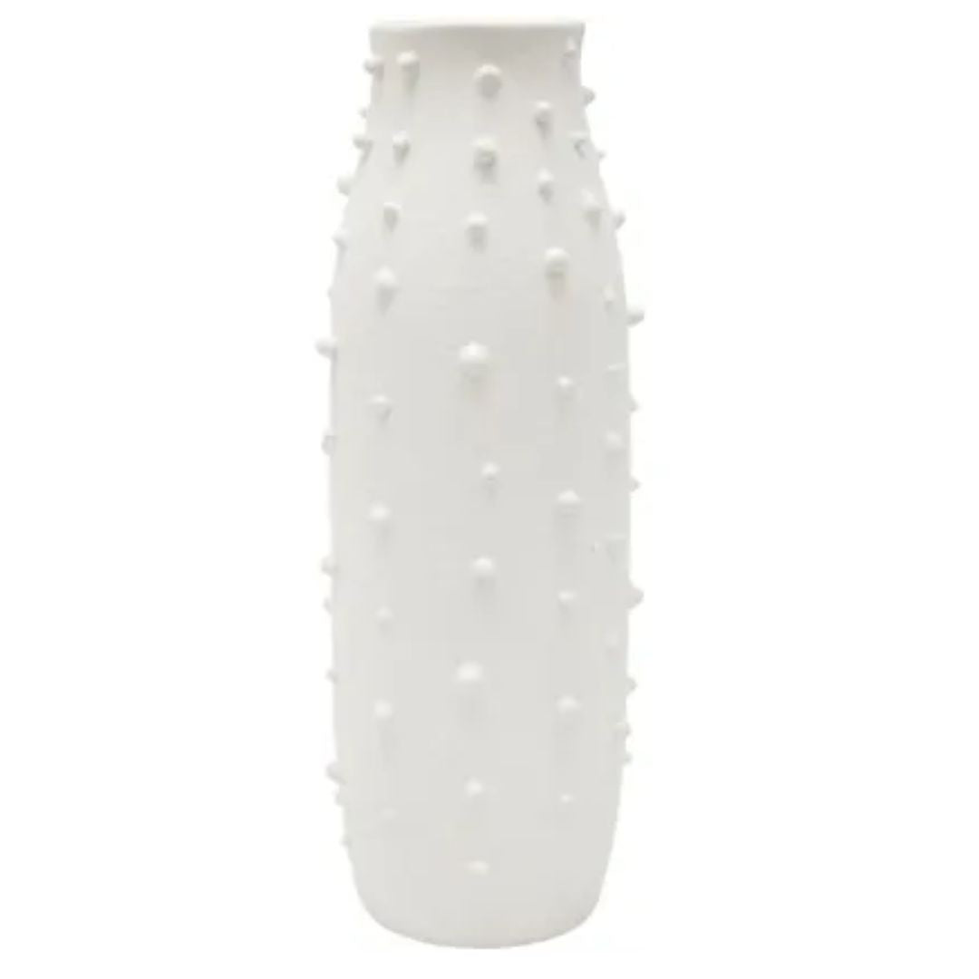 Dotti Ceramic Vase: White - 22x58