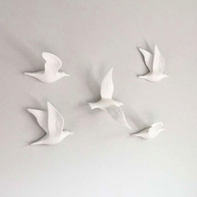 Flying Birds Double Open Wing - White