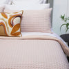 Jumbo Waffle Duvet Set: Rosewater - King