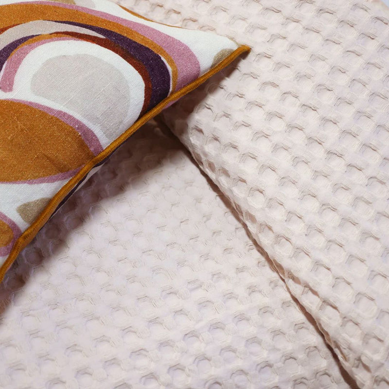 Jumbo Waffle Duvet Set: Rosewater - King