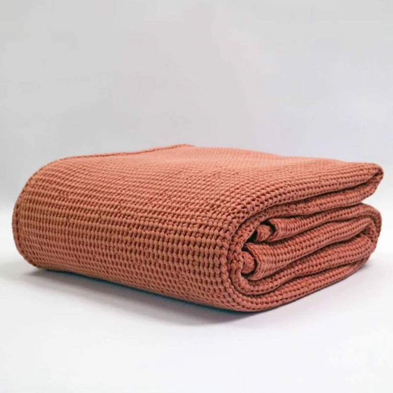 Newbliss Stonewashed Blanket: Caramel - Large