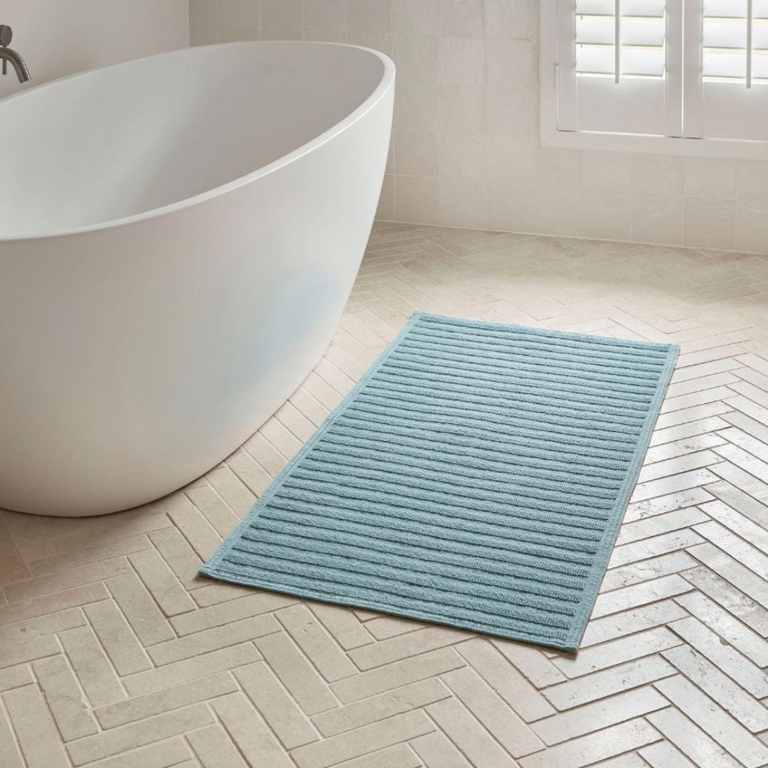 Nova Plush Double Bath Mat - Baltic Green