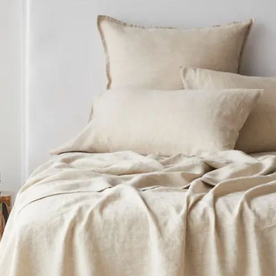 Pure Linen Pillowcase in Pair: Natural
