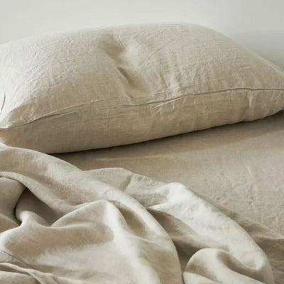 Pure Linen Pillowcase in Pair: Natural