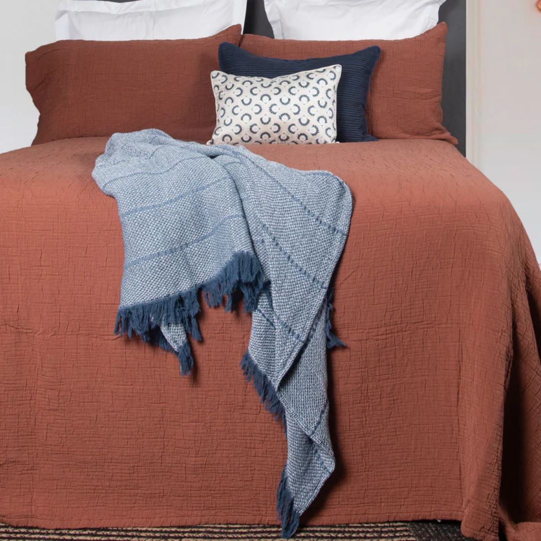 Roma Comforter Set: Brick