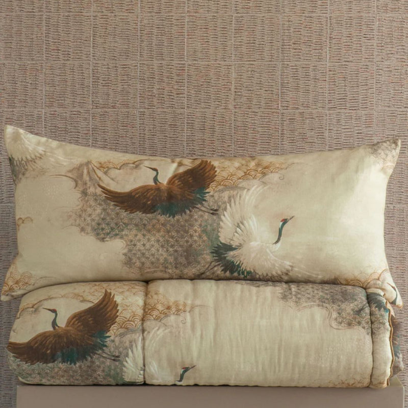 Tsuru Bolster Cushion: Natural - 90x40