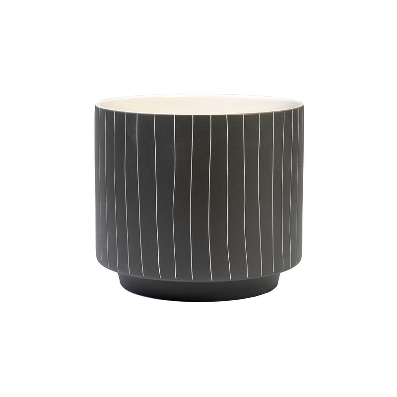 Blurred Lines Dark Grey Pot - Small