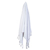 Textured Tassel Bath Towel - White