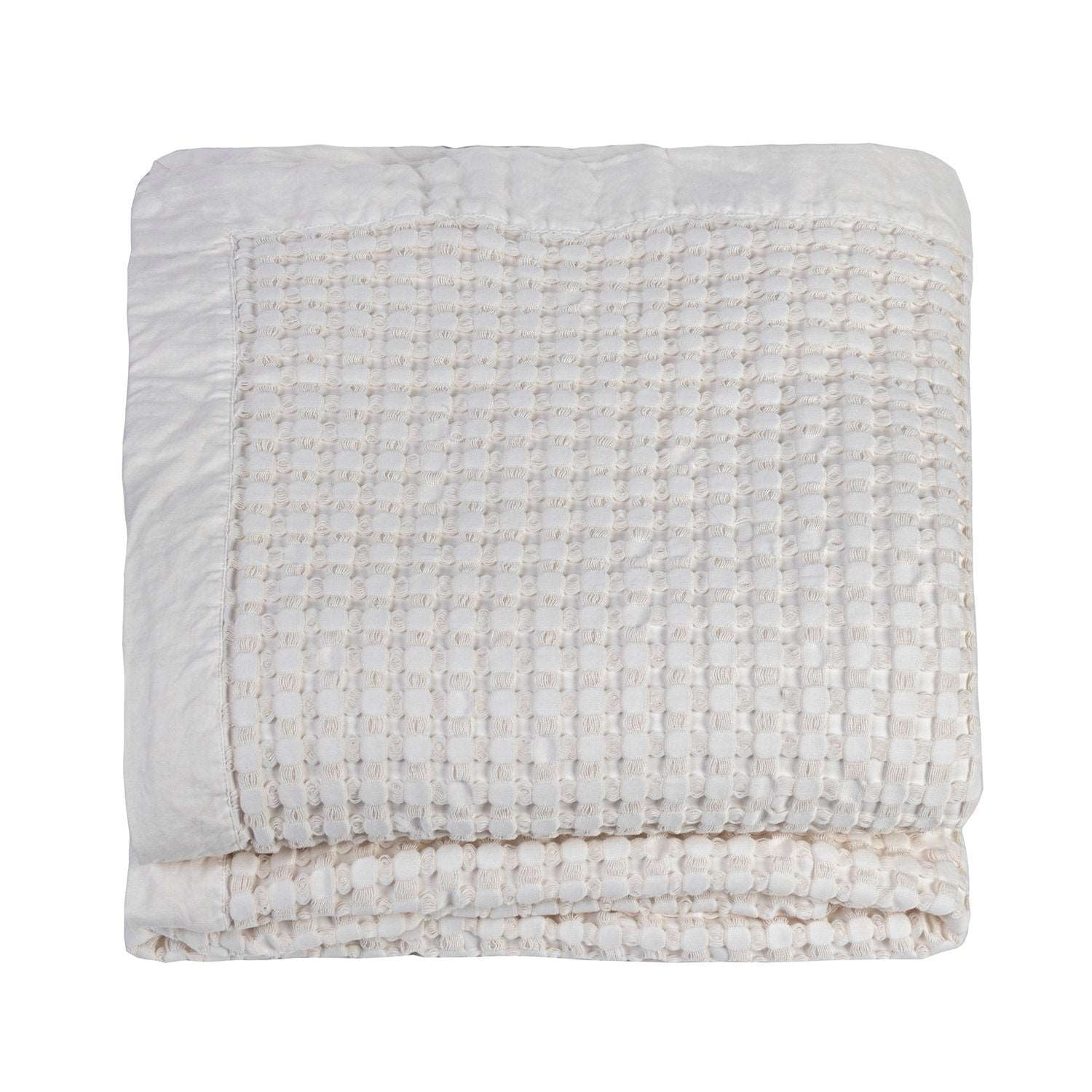 Bamboo Blend  Cream Waffle Blanket  - King
