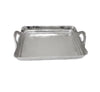 Raw Nickel Rectangle Tray with Handles