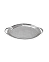 Raw Nickel Oval Tray with Handles