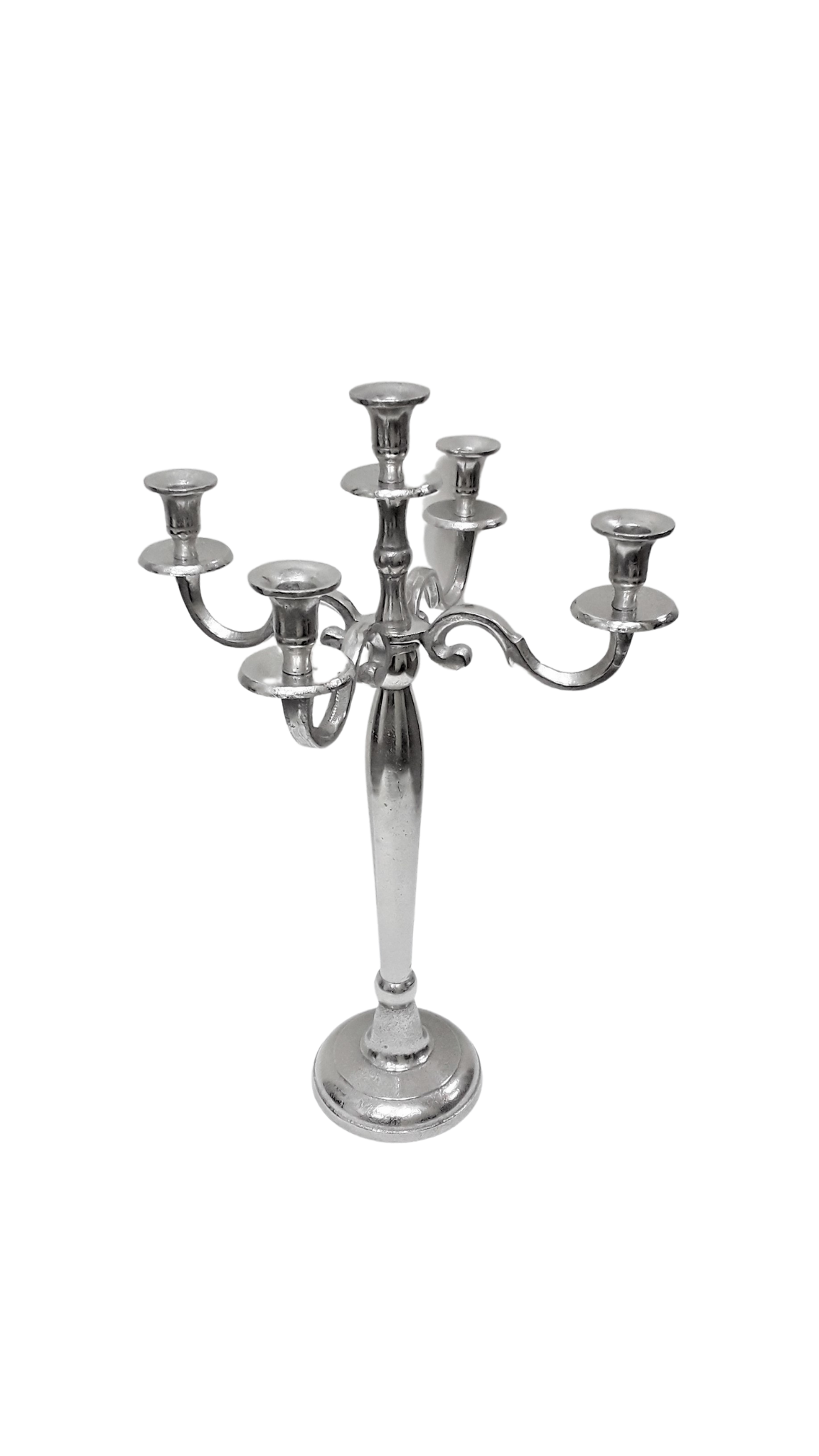 Raw Nickel Candelabra - 60cm